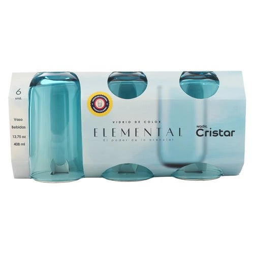 Set de 6 Vasos Capella | Línea Elemental | Cristar Nadir 408 cc