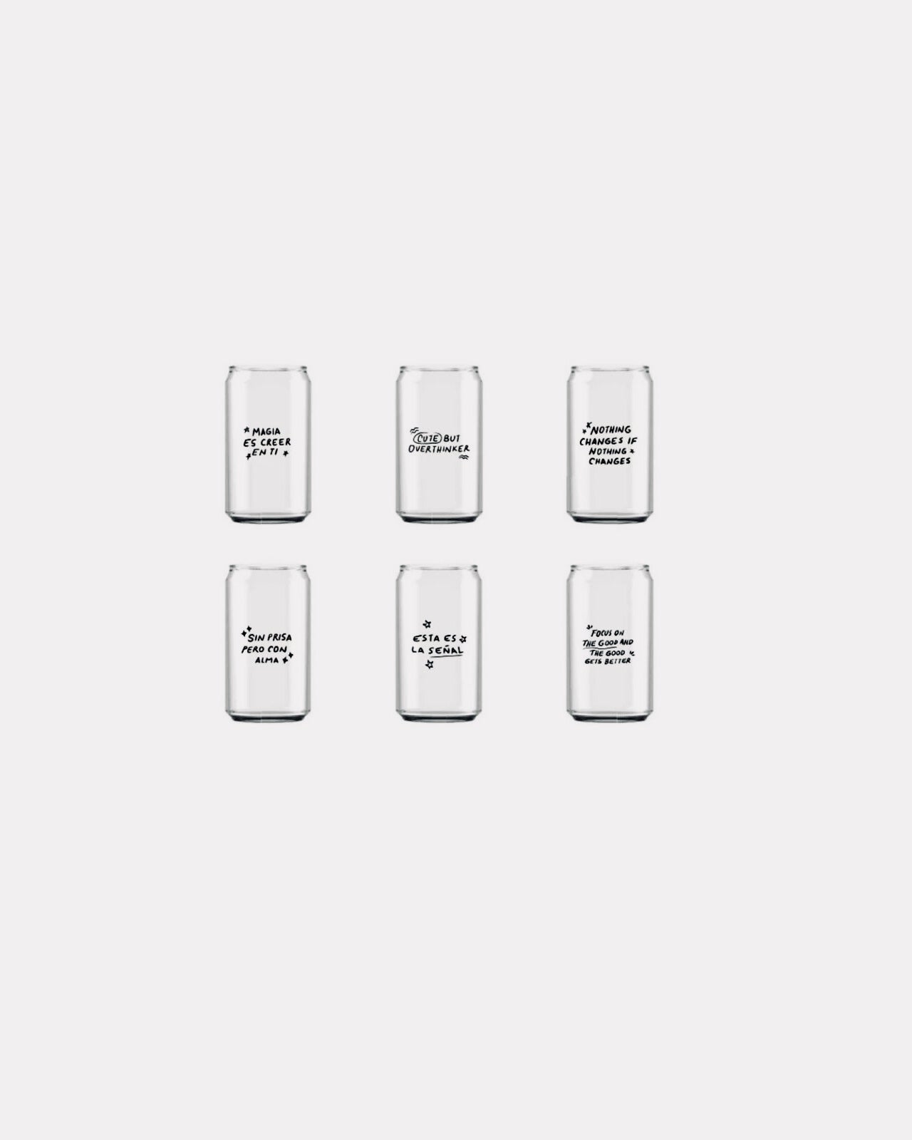 Set 6 vasos altos Toys | Línea Cristal Toys | Cristar Nadir 473 cc